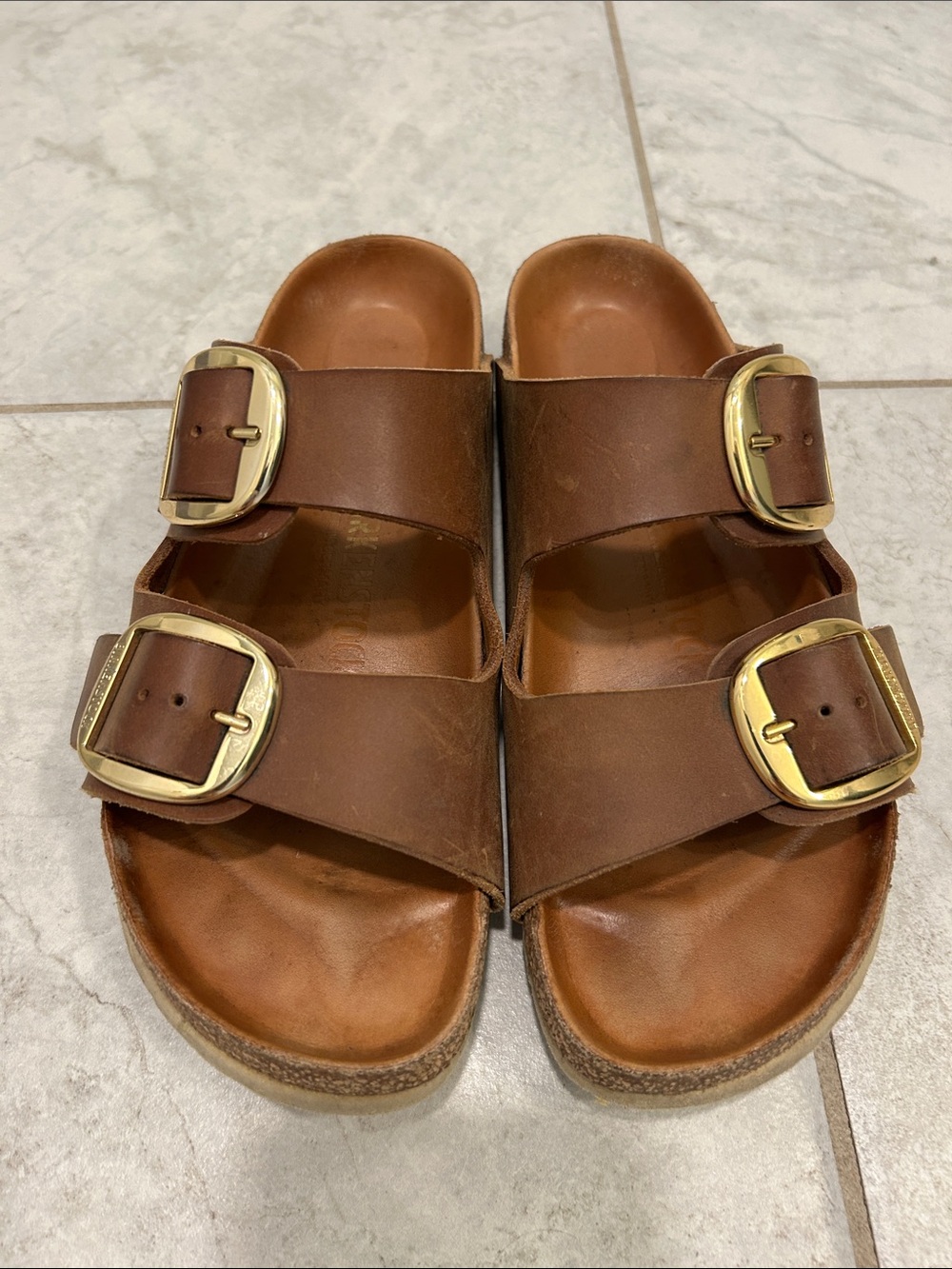 Birkenstock Big Buckle Oiled Leather Sandals